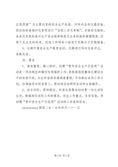 青年安全生产示范岗实施方案 (5).docx