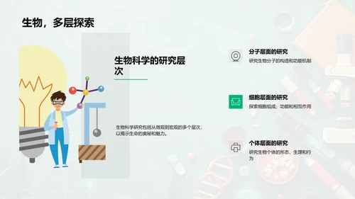 探索生物科学PPT模板