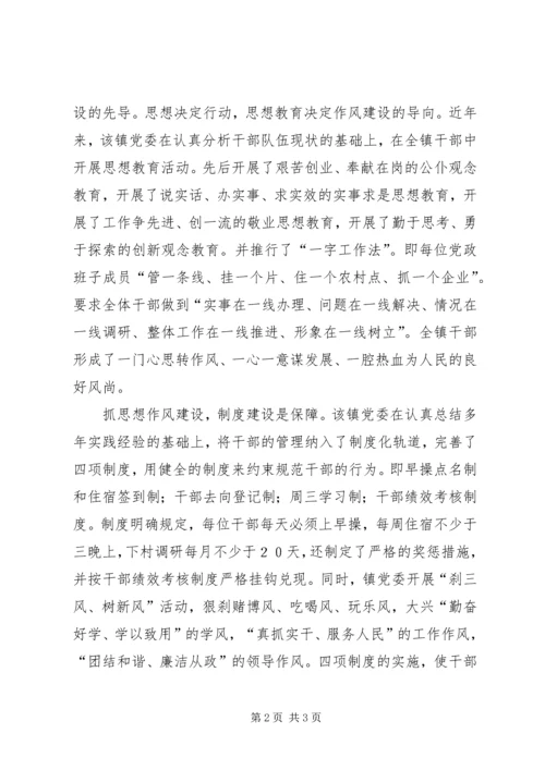 以优良思想作风建设推动镇域经济发展.docx