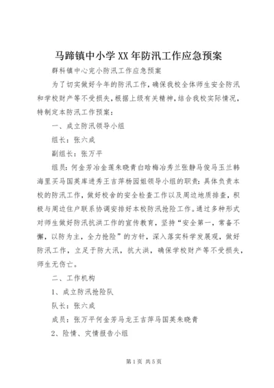 马蹄镇中小学XX年防汛工作应急预案 (5).docx