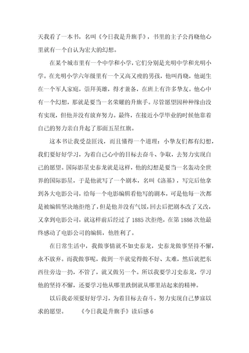 今天我是升旗手读后感