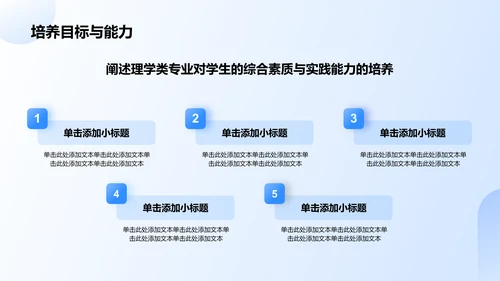 蓝色3D风理学类专业PPT模板