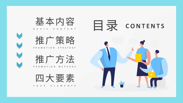 公司营销中心品牌推广策略分析通用PPT模板