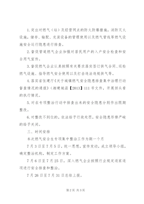 某年全县城镇燃气安全生产专项整治工作方案.docx