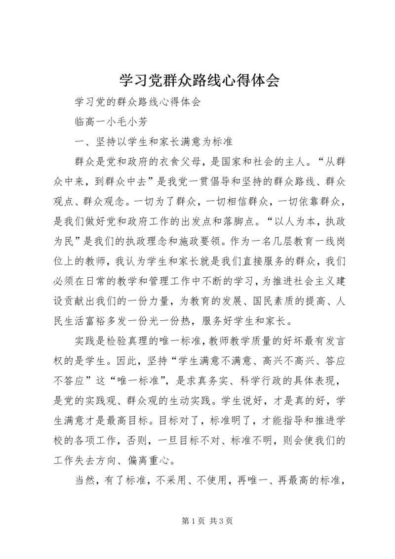 学习党群众路线心得体会.docx