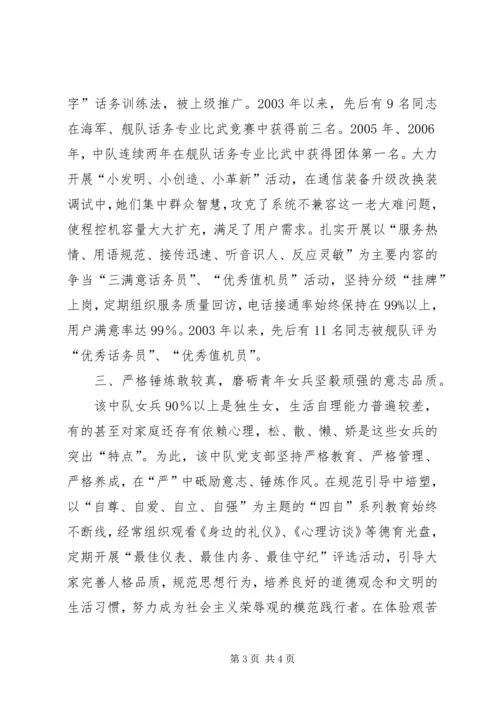 全国三八红旗集体基地通信站中队事迹.docx