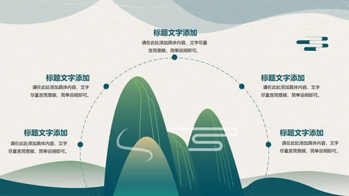绿色水墨中国风语文教学PPT模板