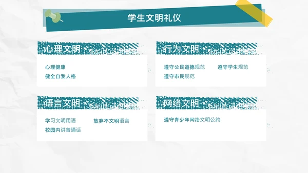 校园礼仪主题班会_校园文明通用PPT课件模板
