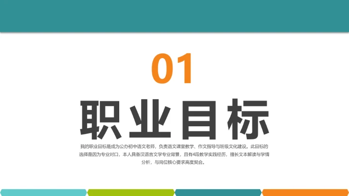 汉语言文学专业大学生求职个人能力综合展示职业生涯规划通用PPT模版