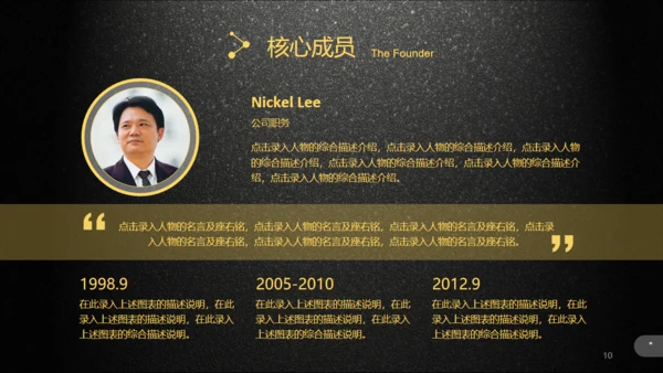 黑色质感企业产品介绍宣传通用PPT模板
