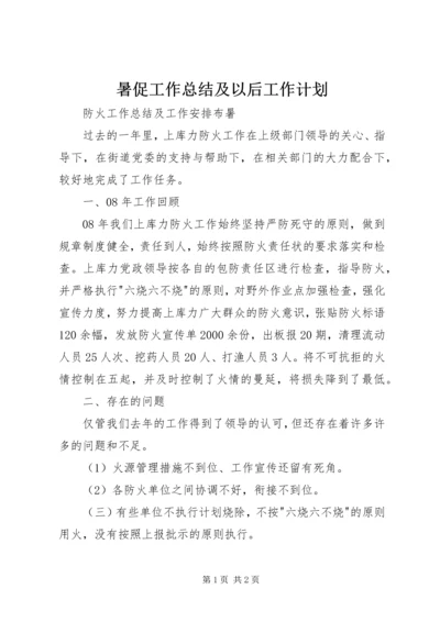 暑促工作总结及以后工作计划.docx