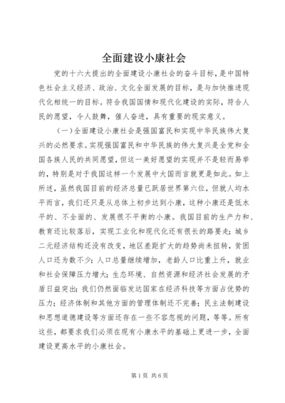 全面建设小康社会.docx