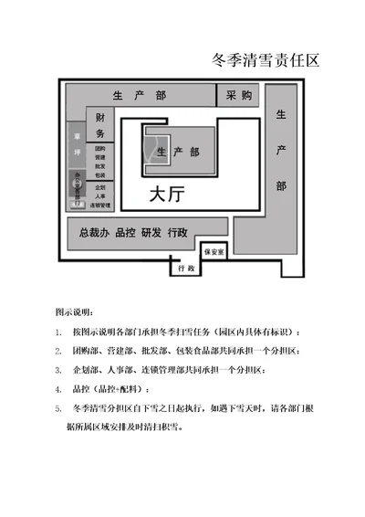 公司清雪分担区域划分