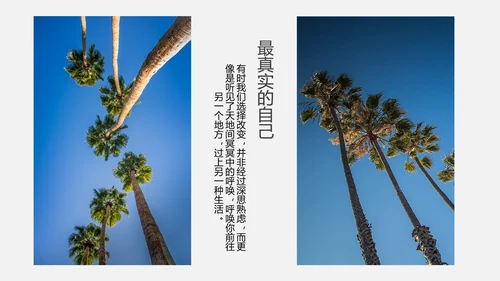 风光美景旅行日记PPT模板