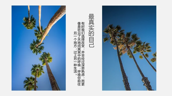 风光美景旅行日记PPT模板
