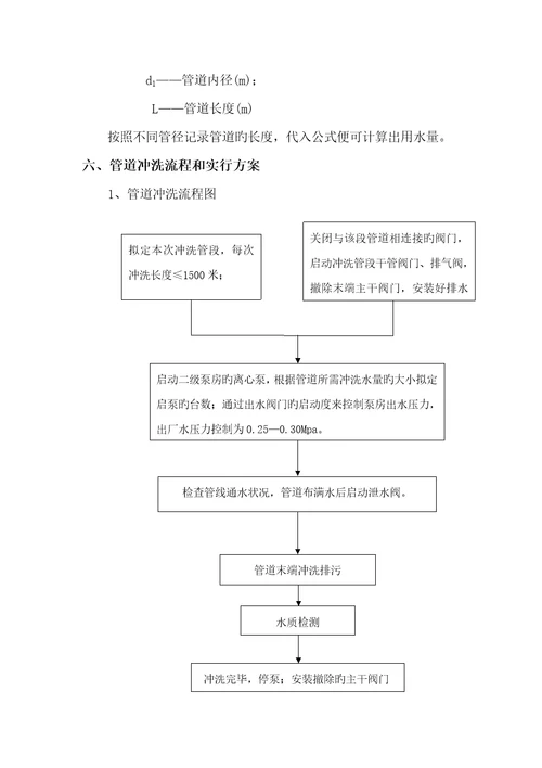 给水管道冲洗消毒实施专题方案