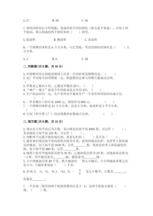 小升初数学期末测试卷及完整答案一套.docx