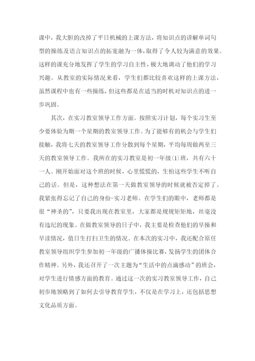师范生实习个人总结范文.docx