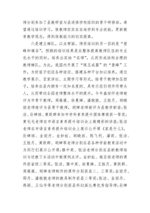 2023幼儿园教师培训总结.docx