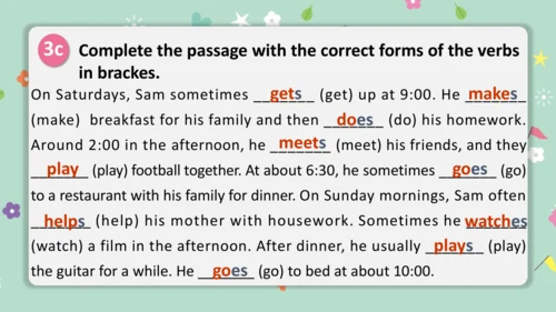 Unit 6 A Day in the Life Section A Grammar 语法课课件-人