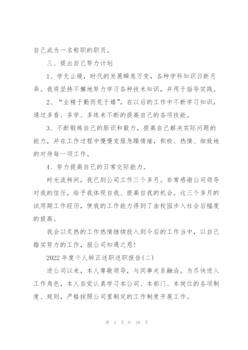 2022年度个人转正述职述职报告.docx