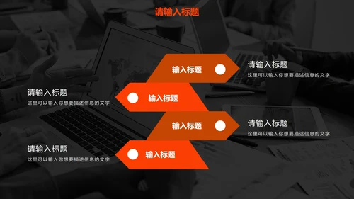 橙色高级现代感商务PPT模板