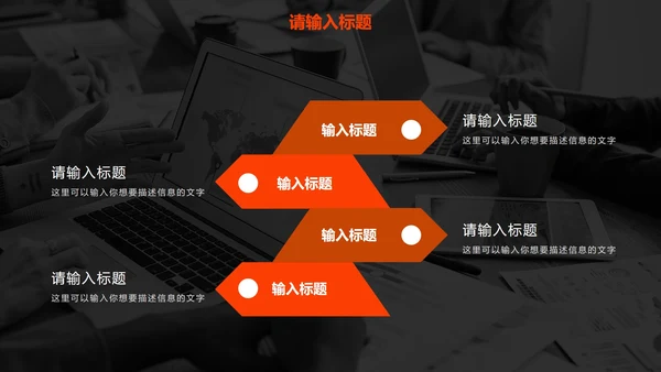 橙色高级现代感商务PPT模板