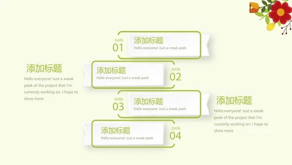 绿色小清新春季护肤宣传动态PPT