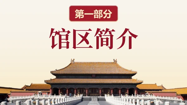 国风实景故宫博物院主题介绍PPT模板