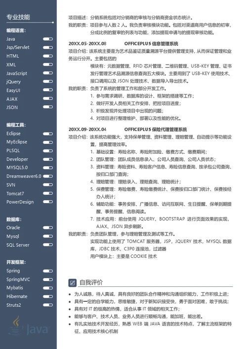 多页科技感十足简历模板