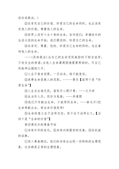 部编版初一政治上册知识点.docx