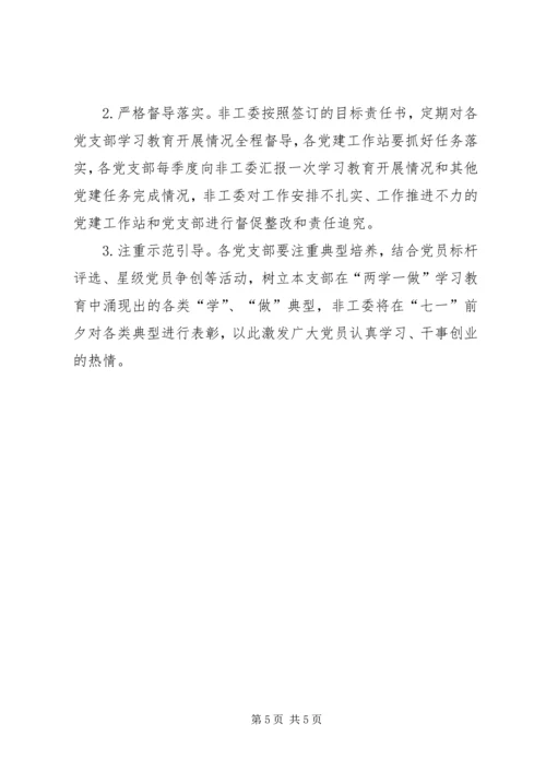 非工委推进两学一做学习教育常态化制度化的实施方案 (2).docx