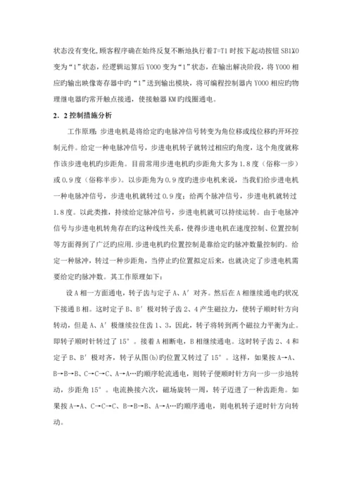 PLC控制步进电机优质课程设计.docx