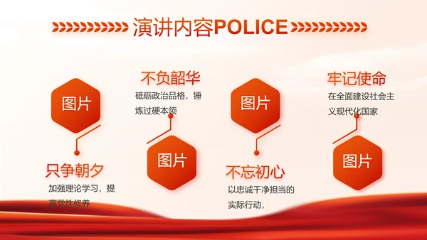 红色大气公安警察禁毒宣传动态PPT