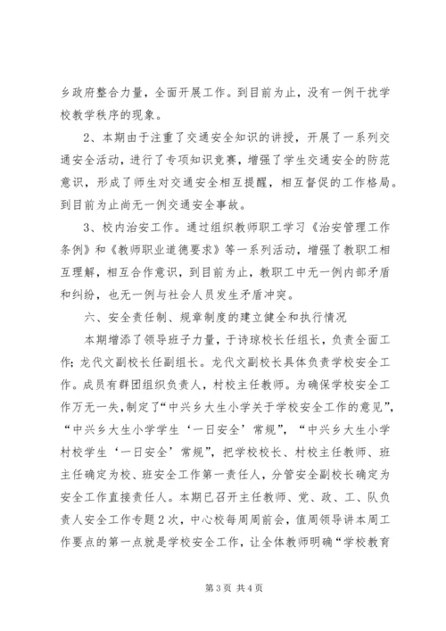 学校安全工作的自查报告.docx