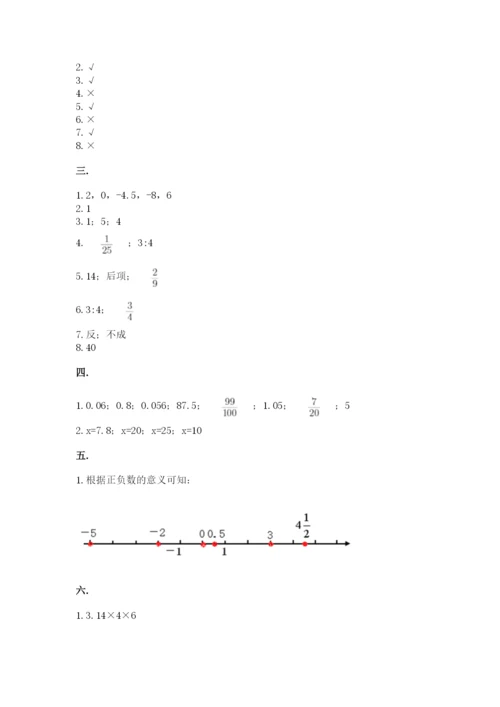 河南省平顶山市六年级下册数学期末考试试卷及答案1套.docx