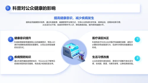 蓝色3D风医学科普与健康管理PPT模板
