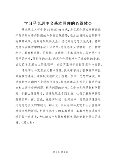 学习马克思主义基本原理的心得体会.docx