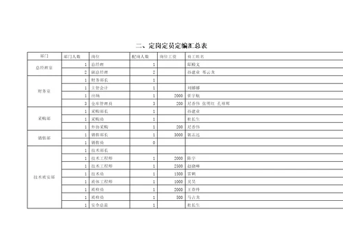 某公司定岗定员定编定责定薪方案DocumentX33页