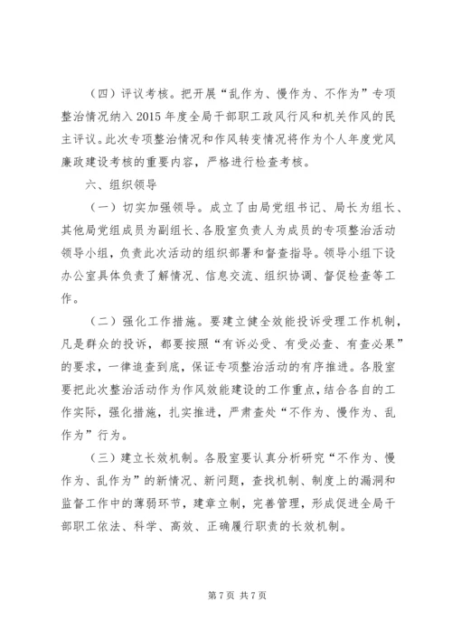 财政局三严三实专题教育整治方案.docx