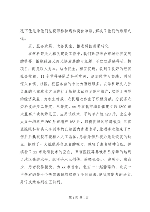 学科专业带头人梯队建设工作总结.docx