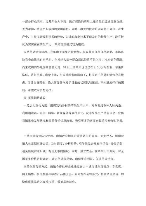 调研报告范文精选模板