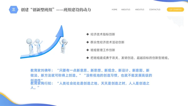 蓝色简约商务企业员工培训六型班组建设PPTz班组管理