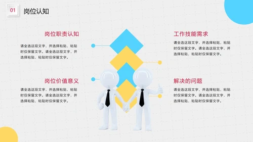 商务风3D小人企业工作述职报告PPT模板