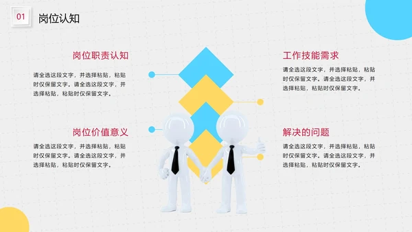 商务风3D小人企业工作述职报告PPT模板