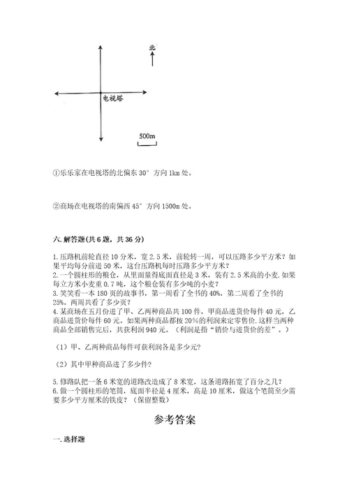 小学升学卷数学试卷及参考答案（b卷）