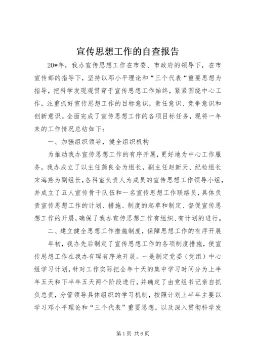 宣传思想工作的自查报告.docx