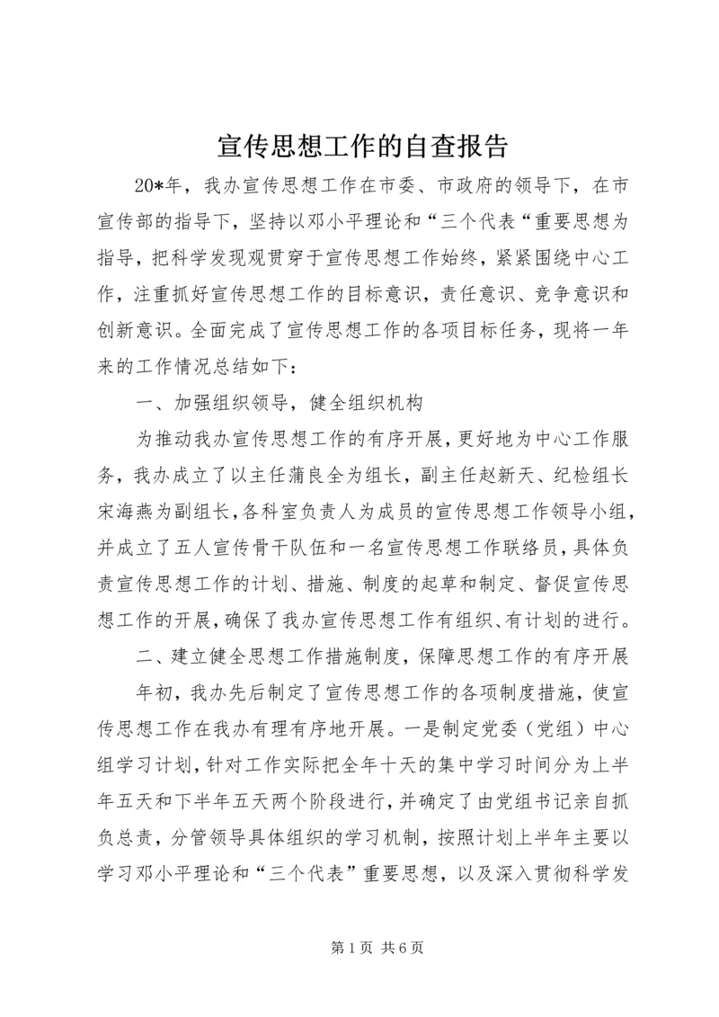 宣传思想工作的自查报告.docx