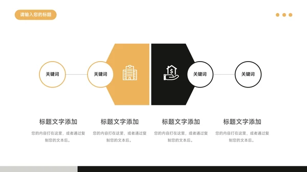 黄色黑白极简主义毕业实习报告PPT模板