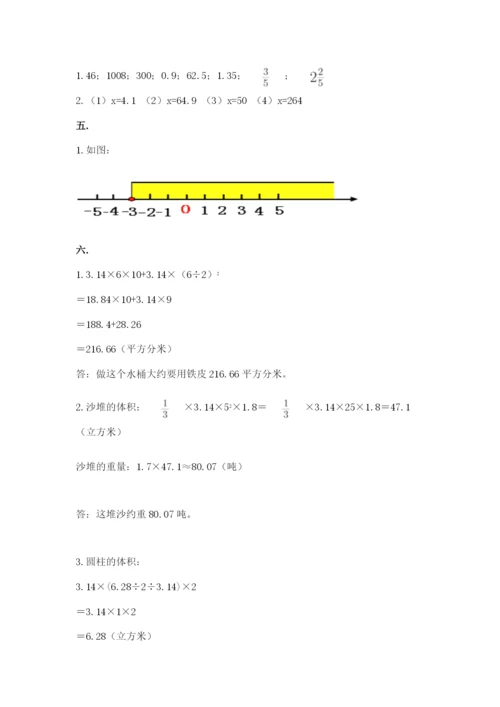 人教版六年级数学下学期期末测试题含答案（b卷）.docx